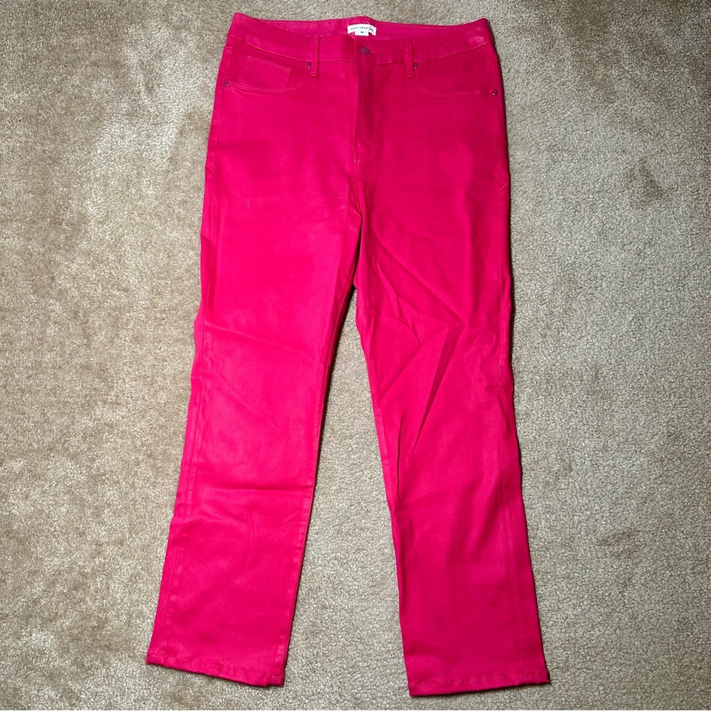 Good American Good Legs Straight Leg Jean, Bright Pink, Size 16, NWOT